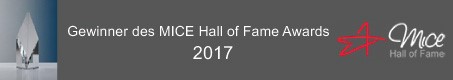 Gewinner des MICE Hall of Fame Awards 2017